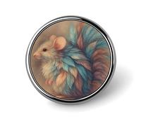 Enamel Lapel Pin Round Metal Brooch Pin with Secure Pinback Colorful Mouse Fashion Button Badge for Clothing, Hats, Bags Decoration