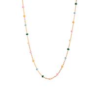 Enamel Lola Elegant Long Necklace 18 ct. Goldplated Silver N105G - Woman - 925 Sterling Silver Blue/Gold/Green/Multicoloured/Orange/Pink 100 cm
