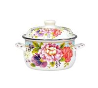 Enamel Milk Pot Tableware Enamel Pot for Food Making Enamel Pot to Cook, Braise and Boil Soups or Medications for Kitchen, Dining Room(24CM,Color 4)