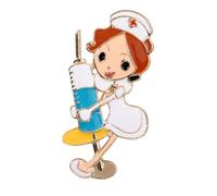 Enamel Nurse Pins Inspirational Cartoon Stethoscope Hearts Ambulance Doctor Brooch for Nurses' Day Jewelry Hat Jacket Bag Decor, Metal, no gemstone