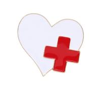 Enamel Nurse Pins Inspirational Cartoon Stethoscope Hearts Ambulance Doctor Brooch for Nurses' Day Jewelry Hat Jacket Bag Decor, Metal, no gemstone