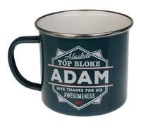 Enamel Personalised Coffee Mug Adam