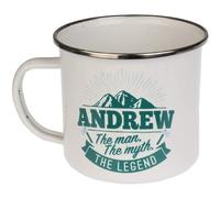 Enamel Personalised Coffee Mug Andrew