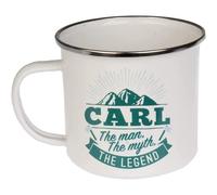 Enamel Personalised Coffee Mug Carl