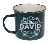 Enamel Personalised Coffee Mug David