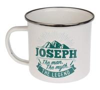 Enamel Personalised Coffee Mug Joseph