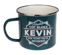 Enamel Personalised Coffee Mug Kevin