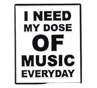 Enamel Pin Black White Banner Badge Lapel Pin Music Quote, Klein, Non-precious metal