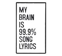 Enamel Pin Black White Banner Badge Lapel Pin Music Quote, Klein, Non-precious metal