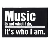 Enamel Pin Black White Banner Badge Lapel Pin Music Quote, Klein, Non-precious metal
