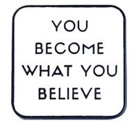 Enamel Pin Black White Banner Badge Lapel Pin Music Quote, Klein, Non-precious metal
