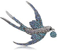 Enamel Pin Cute Birds/swallow Pin Funny Animal Lapel Pin brooch Pin for Backpack (Blue) Creative