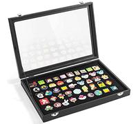 Enamel Pin Display Case, Pin Collection Holder, 14" X 9" Shadow Box Frame for Disney Pins, Black