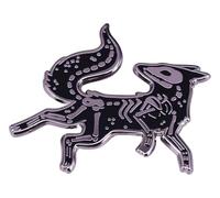 Enamel Pin Fox Wolf Crow Cat Unicorn Deer Skull Brooch Art Badge, Klein, Non-precious metal