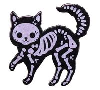 Enamel Pin Fox Wolf Crow Cat Unicorn Deer Skull Brooch Art Badge, Klein, Non-precious metal