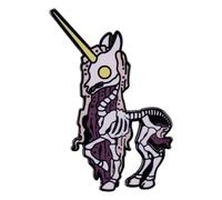 Enamel Pin Fox Wolf Crow Cat Unicorn Deer Skull Brooch Art Badge, Klein, Non-precious metal