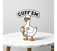 Enamel Pin Funny Cop Duck Slogan Cartoon Lapel Brooch Decorative Pins for Jackets, Backpacks, Hats & Bags