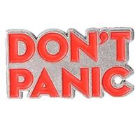 Enamel Pin Globe Don't Panic Planet Brooch, Klein, Non-precious metal