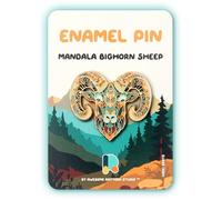 Enamel Pin - Mandala Bighorn Sheep. Collector’s Edition, Durable & Stylish Souvenir Pin for Backpacks, Jackets, Hats, and Accessories