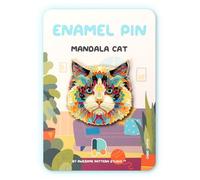 Enamel Pin - Mandala Cat. Collector’s Edition, Durable & Stylish Souvenir Pin for Backpacks, Jackets, Hats, and Accessories