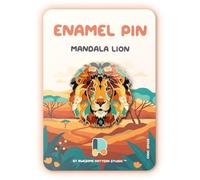 Enamel Pin - Mandala Lion. Collector’s Edition, Durable & Stylish Souvenir Pin for Backpacks, Jackets, Hats, and Accessories
