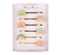 Enamel Rainbow Hair Clips Pastel one size