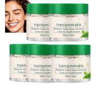 Enamel-Safe Teeth Whitening Powder, Color Correcting Brightening Tooth Powder, Purely White Deluxe Teeth Whitening Powder, Teeth Whitening and Repair Powder, Breath Freshening Whitening Powder (5pcs)