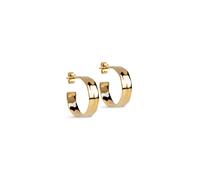 Enamel Sandra Wide Earrings 18 ct. Goldplated Silver E393G - Woman - 925 Sterling Silver Gold