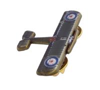 Enamel Sopwith Camel Pin Badge (British World War One biplane fighter aircraft) on Display Card