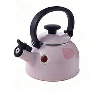 Enamel Stove Top Kettle Whistling Teapot for Gas Electric Ceramic Induction Stove(Pink)