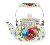 Enamel Tea Kettle, 2.5l Stovetop Water Kettle for Kitchen | Stainless Steel Body, Easy to Clean and Fill, Gas and Induction Use, Simple Generous Shape