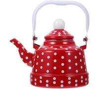 Enamel teapot,Enamel Kettle Retro Tea Kettle Enamel Tea Kettle Gooseneck Kettle Ceramic Tea Pot Hand Drip Tea Pot Pumpkin Teapot Portable Water Pot Tea Kettle with Handle Hotel Tea Kettle Mi