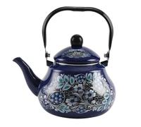 Enamel teapot,Enamel Teapot,Vintage Blue Porcelain Enameled Teakettle Coffee Pot Water Jug with Handle Hot Water Kettle for Stovetop(1.5L)