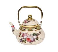 Enamel Teapots, Vintage with Floral Antique Coffee Pot Kettle Induction Whistling Tea On The Stove Hot Water for(2L)