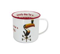 Enamel Toucan On Weathervane Design Mug with Lovely Day for a Guinness