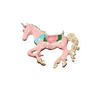 Enamel Unicorn Brooch Alloy Build Detailed Craftsmanship for Accessories Easy to Wear Multiple Settings Gift Brooch, フリーサイズ