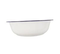 Enamel Wash Basin 34cm White Large Capacity Vintage Retro Foot Tub