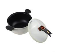 Enameled 8L Pressure Pot for Home Kitchen Use with Double Ear Handles, Suitable for Soups and Other Cooking Purposes (Silver white)