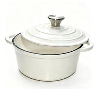 Enameled Cast Iron Dutch Oven with Lid 20CM/2.5L for 1-3 People | Enamel Casserole Pot, Oven Safe, Compatible with All Stovetops for Braising, Stewing, Roasting & Baking