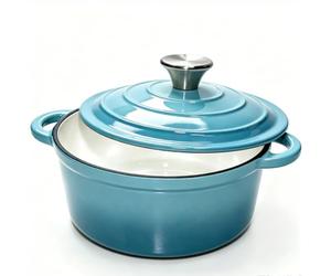 Enameled Cast Iron Dutch Oven with Lid 20CM/2.5L for 1-3 People | Enamel Casserole Pot, Oven Safe, Compatible with All Stovetops for Braising, Stewing, Roasting & Baking