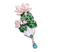 Enameled Flower Brooch Pin for Women Cultural Heritages Gift Vintage Styles Accessory on Apparel Retro Pin