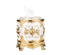 Enameled Round PP Tissue Holder, Sturdy, Golden white
