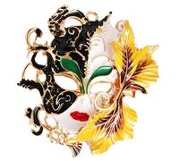 Enameled Shaped Pin Ethnic Inspired Jewelry Accessory Kirsite Materials Contemporary Design Guochao Chinese Trendy Oil Brooch