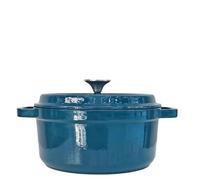 Enameled Soup Pot 24cm Classic Series of Pot, Cast Iron, Bread, Oven, Gas Stove, Induction Cooker, Etc(Blue)