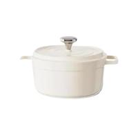 Enameled Soup Pot Enameled Cast Aluminum Oven With Lid 4.7L Nonstick Pan Iron Casserole Dish Enamel Coating For All Heat Source 9.5Inch(4.75L green)