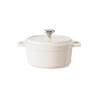 Enameled Soup Pot Enameled Cast Aluminum Oven With Lid 4.7L Nonstick Pan Iron Casserole Dish Enamel Coating For All Heat Source 9.5Inch(4.75L green)