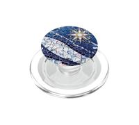 EnamelGalaxy Mosaic Glass Celestial Moon Navy PopSockets PopGrip for MagSafe