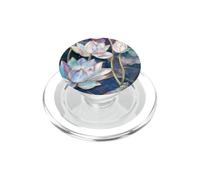 EnamelLotus Mosaic Glass Lotus Flower Design Stained Glass PopSockets PopGrip for MagSafe