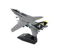 Enatuhter 1/100 Scale F-14 Tomcat Diecast Alloy & Plastic Fighter Jet Model Plane with Stand, Metallic, Perfect for Military Enthusiasts