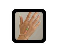 Enautoabs Boho Small Daisy Flower Bracelet Delicate Gold Finger Ring Slave Bracelet Multicoloured Daisy Bracelets Chain Jewellery for Women